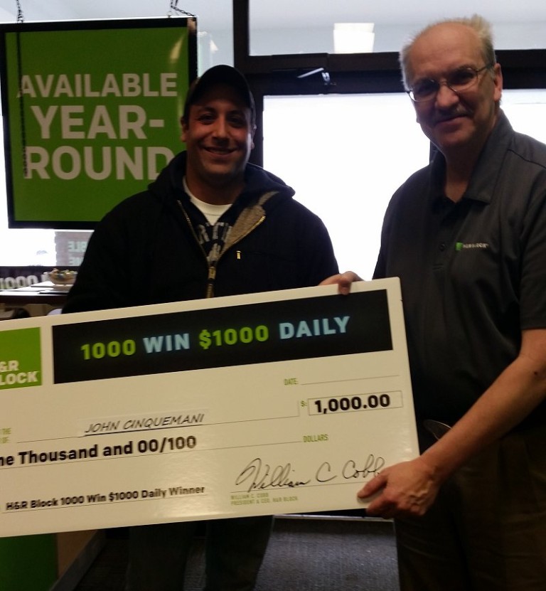 Two More Pawling Office Winners of H&R Block's 1,000 Win ...