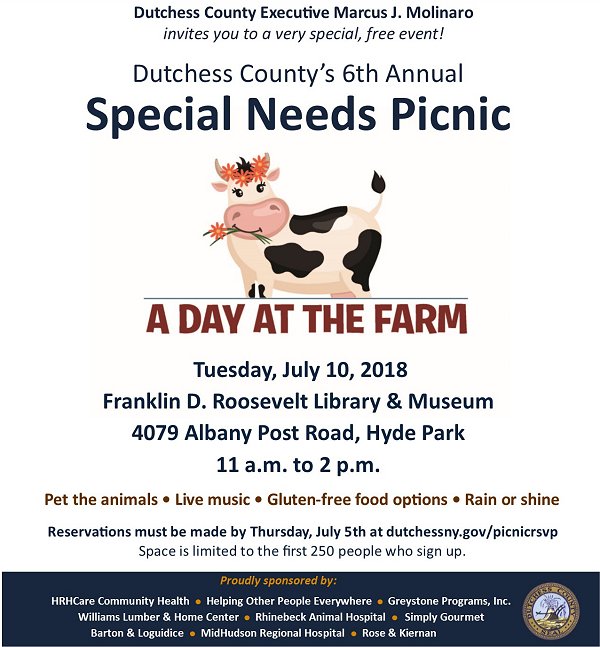 Dutchess County to Host 6th Annual Special Needs Picnic – The Harlem Valley  News