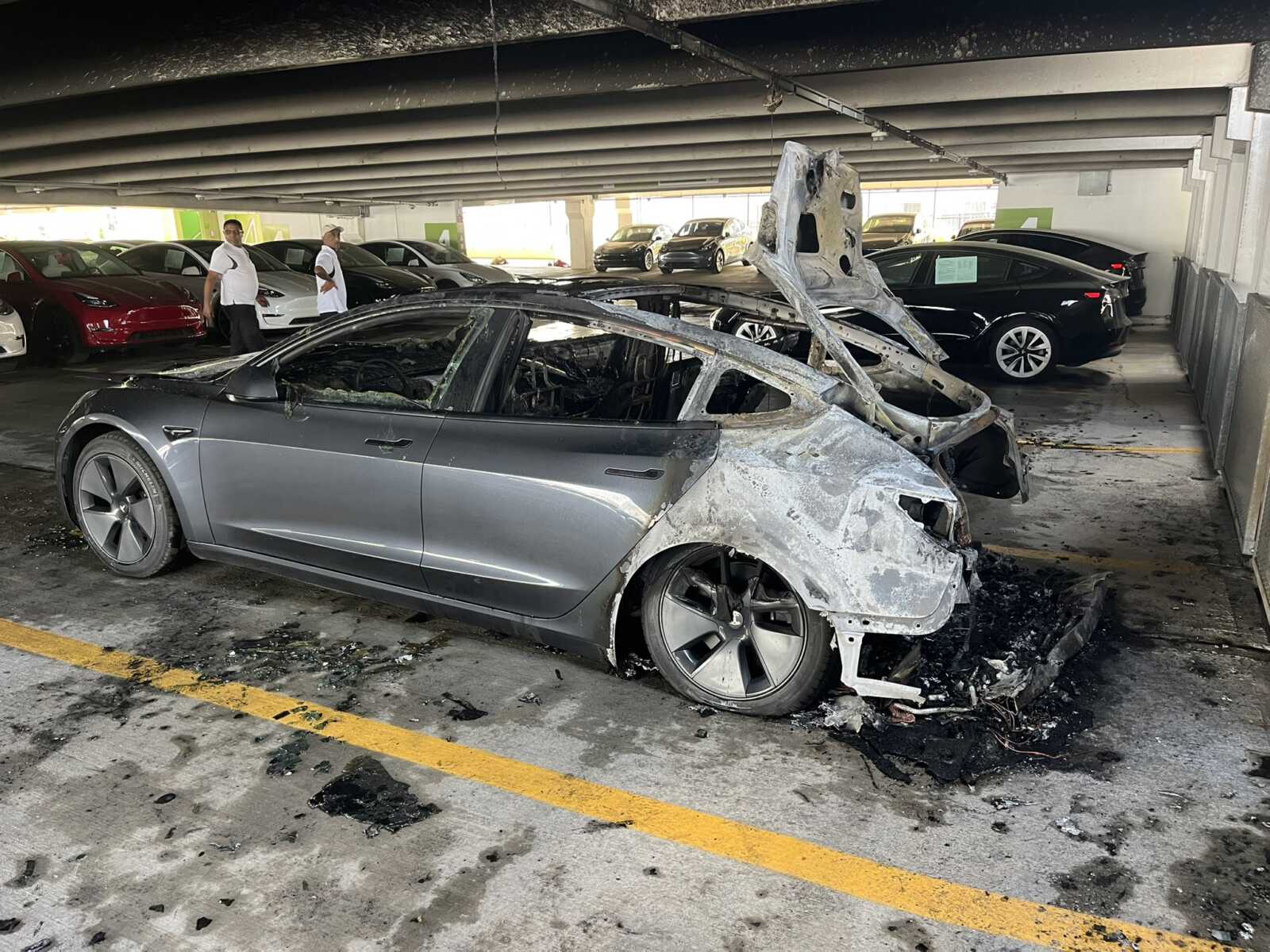Tesla Vehicle Fire Prompts Emergency Response at Rockville Town Square Parking Garage