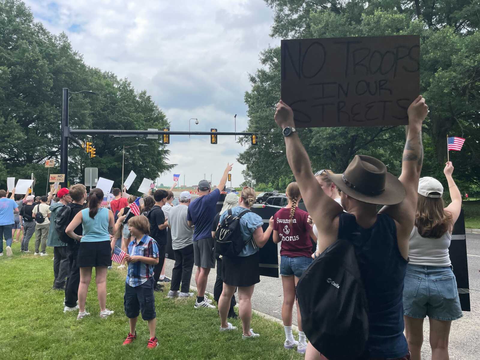 Thousands Rally in Arlington for 'No Kings Day' Protest Ahead of Military Parade
