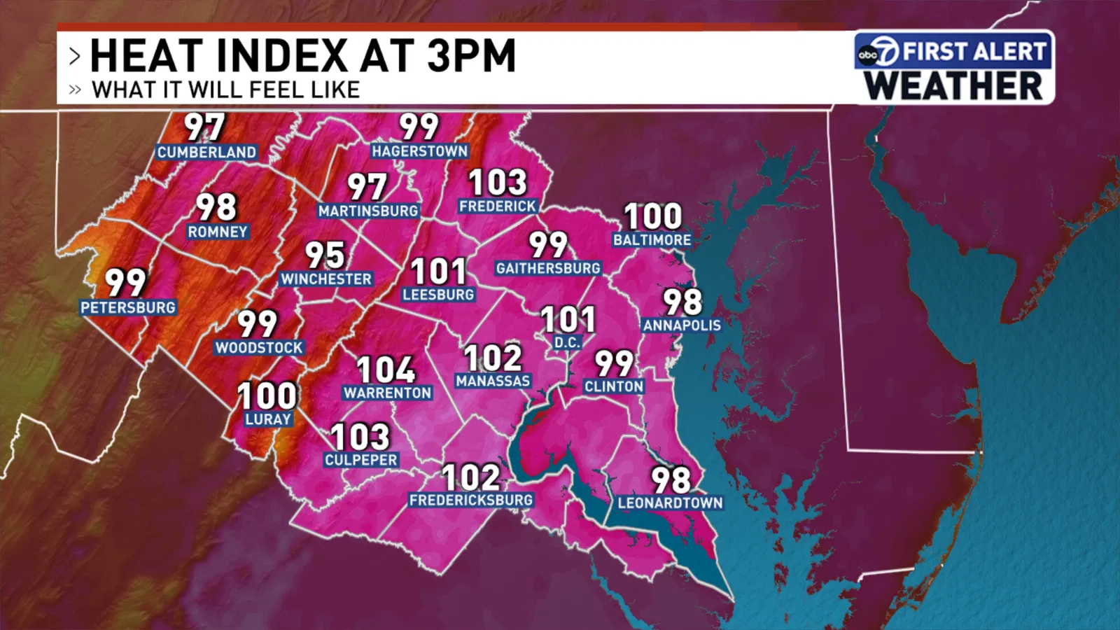 HEAT ALERT: Temperatures Soar Into the 90s, Heat Index Expected to Exceed 100