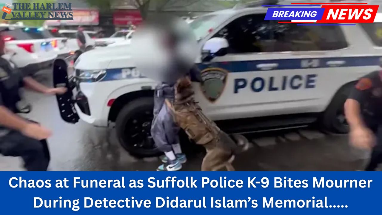 Chaos at Funeral as Suffolk Police K-9 Bites Mourner During Detective Didarul Islam’s Memorial
