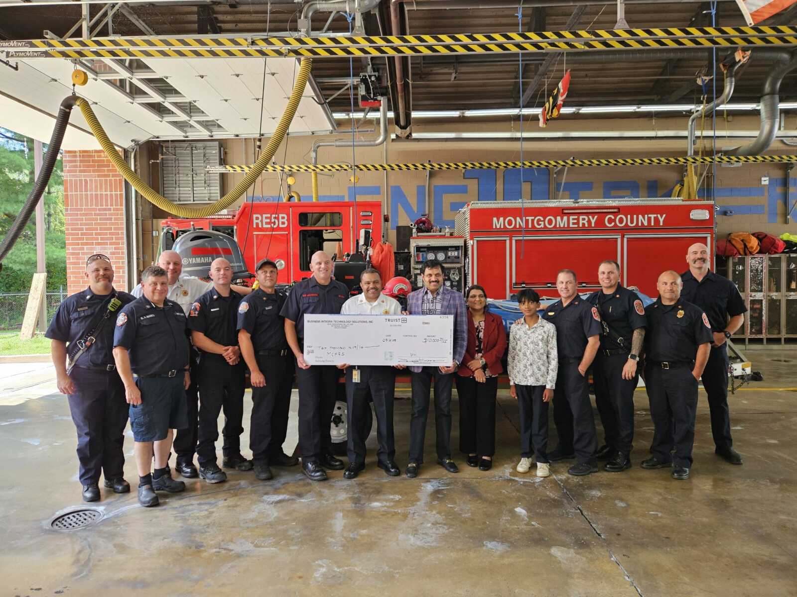 Father of Rescued Boy Donates $10,000 to Montgomery County Fire and Rescue