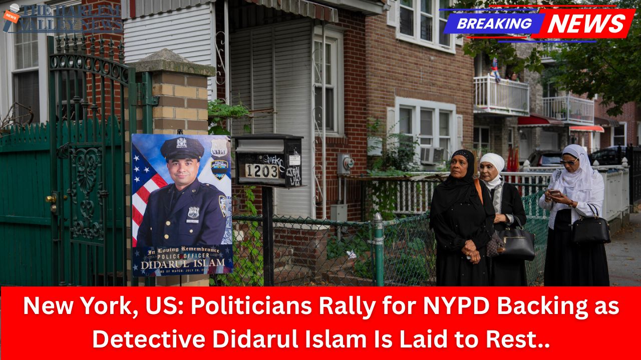 New York, US: Politicians Rally for NYPD Backing as Detective Didarul Islam Is Laid to Rest