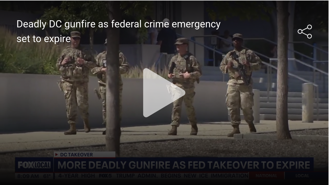 Deadly Gunfire in D.C. as Federal Crime Emergency Nears Expiration