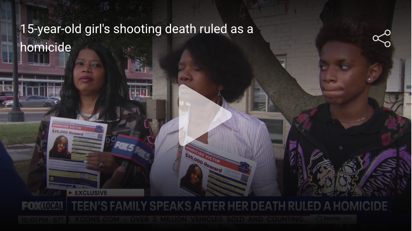Death of 15-Year-Old D.C. Girl Now Ruled Homicide